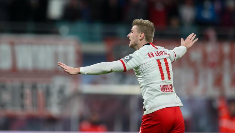 Traf wieder doppelt für RB Leipzig: Timo Werner. Traf wieder doppelt für RB Leipzig: Timo Werner.