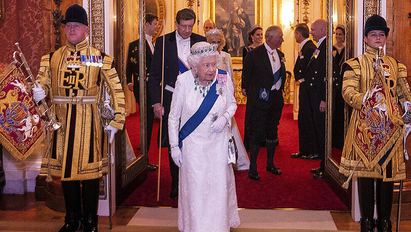 Die Queen im Buckingham Palast. Die Queen im Buckingham Palast.