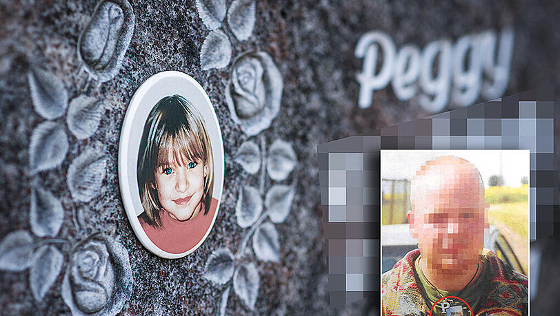 Im Mordfall "Peggy" von 2001 muss sich kommenden Dienstag der momentan inhaftierte Holger E. erneut vor Gericht verantworten. Auf dem Foto trägt er ein Foto des Mädchens um den Hals. Im Mordfall "Peggy" von 2001 muss sich kommenden Dienstag der momentan inhaftierte Holger E. erneut vor Gericht verantworten. Auf dem Foto trägt er ein Foto des Mädchens um den Hals.