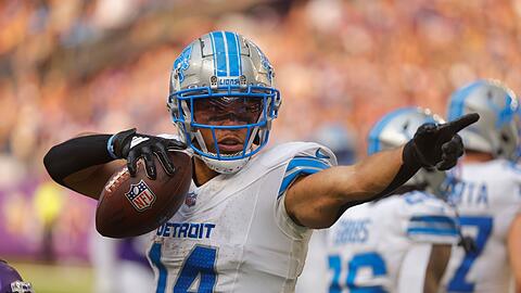 Amon-Ra St. Brown freut sich auf das NFL-Heimspiel mit den Detroit Lions in München. (Archivbild) Amon-Ra St. Brown freut sich auf das NFL-Heimspiel mit den Detroit Lions in München. (Archivbild)
