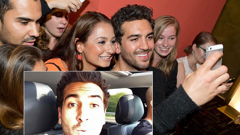 Heiß begehrt: Elyas M'Barek im Selfie-Marathon. Heiß begehrt: Elyas M'Barek im Selfie-Marathon.