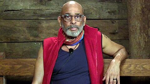 Pierre Sanoussi-Bliss im Dschungelcamp. Pierre Sanoussi-Bliss im Dschungelcamp.