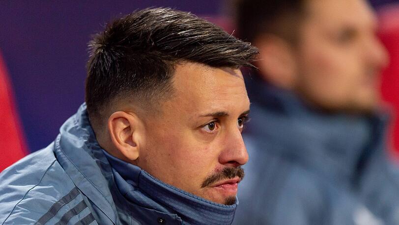 Sandro Wagner auf der Bank des FC Bayern Sandro Wagner auf der Bank des FC Bayern