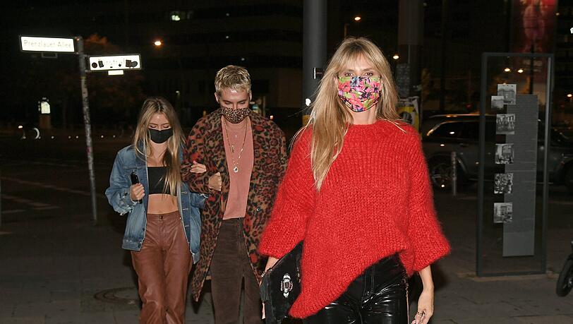 Heidi Klum mit Tochter Leni, Bill Kaulitz am Soho House in Berlin am 22.10.2020. Heidi Klum mit Tochter Leni, Bill Kaulitz am Soho House in Berlin am 22.10.2020.