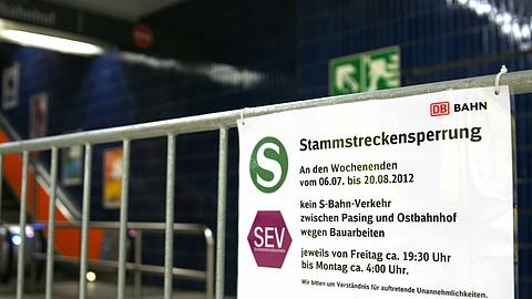 Für ein Jahr erledigt: Die Stammstreckensperrungen werden sich 2013 aber wiederholen - wegen diverser Baumaßnahmen. Für ein Jahr erledigt: Die Stammstreckensperrungen werden sich 2013 aber wiederholen - wegen diverser Baumaßnahmen.