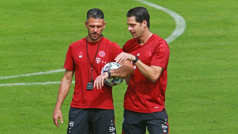 Amateure-Trainer Martin Demichelis und sein Assistent Stefan Buck. Amateure-Trainer Martin Demichelis und sein Assistent Stefan Buck.
