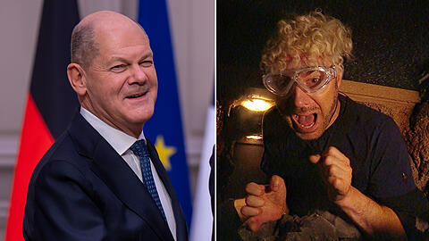 SPD-Kanzler Olaf Scholz verlor die Vertrauensfrage und wird sich wieder der Wahl stellen, darüber witzeln die Dschungel-Moderatoren SPD-Kanzler Olaf Scholz verlor die Vertrauensfrage und wird sich wieder der Wahl stellen, darüber witzeln die Dschungel-Moderatoren