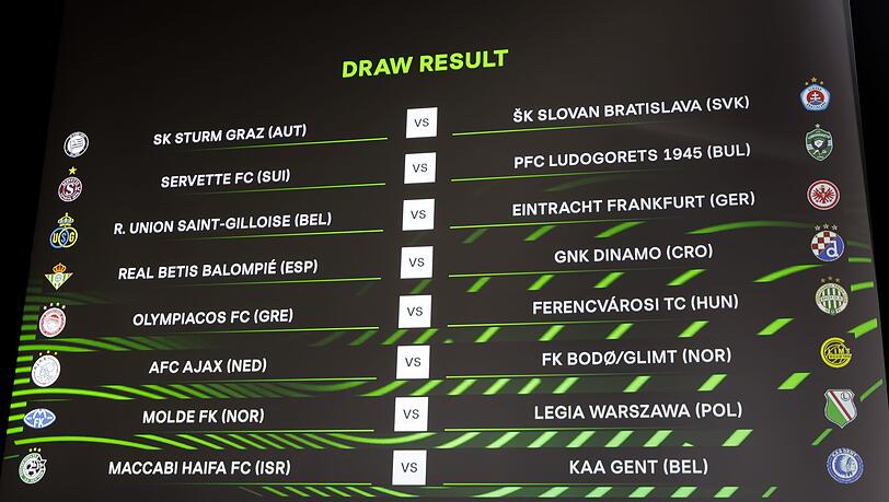 Eintracht Frankfurt trifft in der Zwischenrunde der Conference League auf Saint-Gilloise. Eintracht Frankfurt trifft in der Zwischenrunde der Conference League auf Saint-Gilloise.