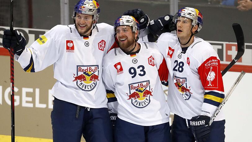 Der EHC Red Bull München siegt im Achtelfinale der Champions League beim SC Bern mit 3:2. Der EHC Red Bull München siegt im Achtelfinale der Champions League beim SC Bern mit 3:2.