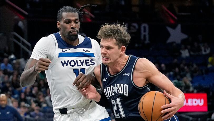 Moritz Wagner (21), Center der Orlando Magic, zieht zum Korb. Moritz Wagner (21), Center der Orlando Magic, zieht zum Korb.