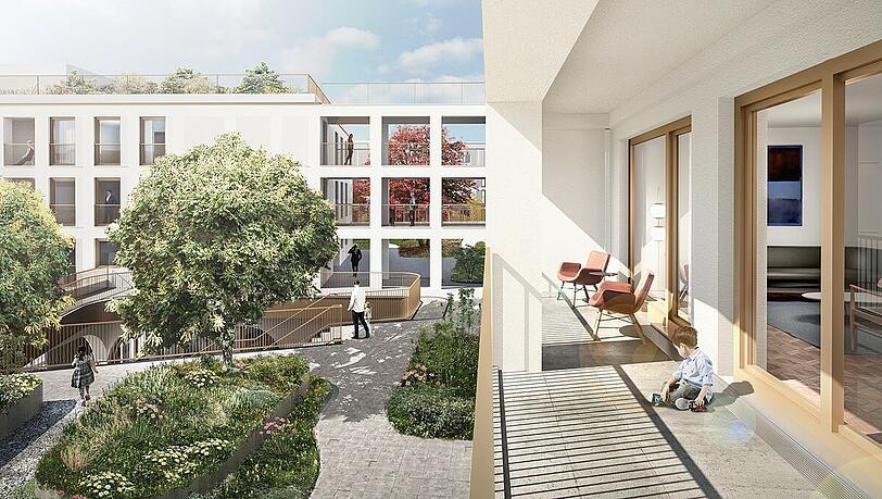 Grün: So werden die Innenhöfe gestaltet. Grün: So werden die Innenhöfe gestaltet.