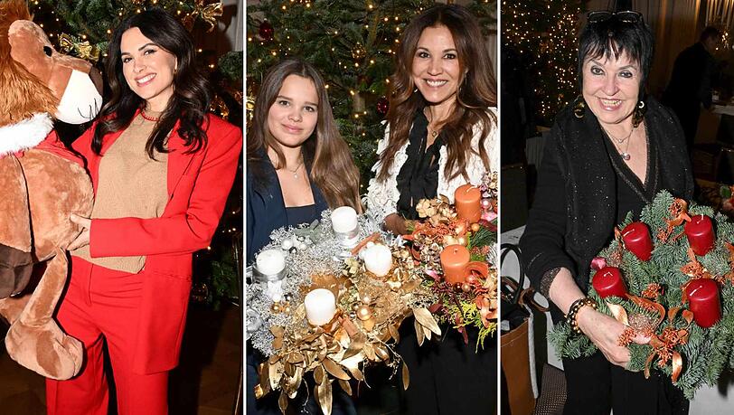 Die Münchner Promi-Damen basteln im Bayerischen Hof Adventskränze. Die Münchner Promi-Damen basteln im Bayerischen Hof Adventskränze.