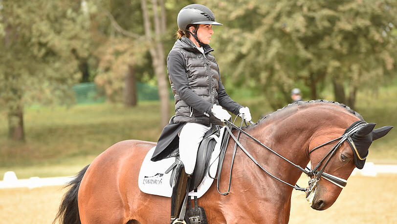 Lisa Müller belegte Platz fünf bei der Dressur. Lisa Müller belegte Platz fünf bei der Dressur.