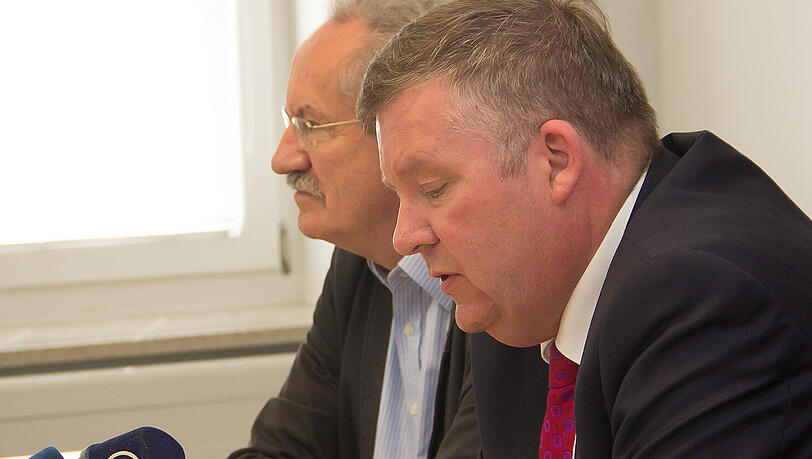 Christian Ude (l.) und Volkmar Halbleib (beide SPD).