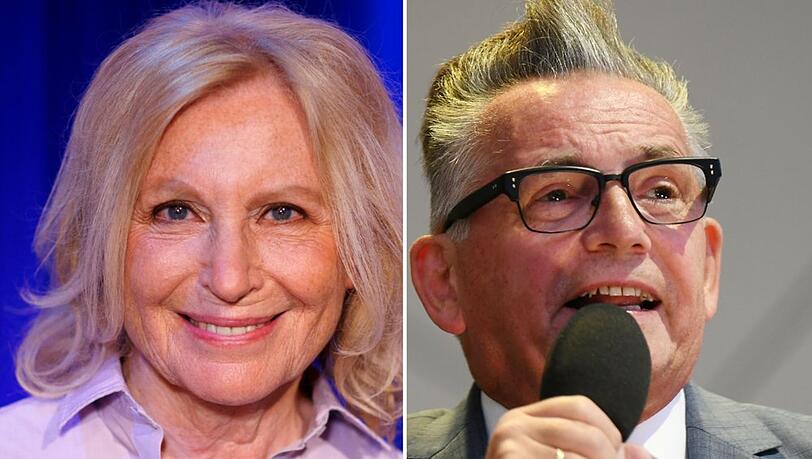 Bundesverdienstkreuze für Maren Kroymann und Götz Alsmann. Bundesverdienstkreuze für Maren Kroymann und Götz Alsmann.