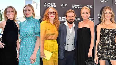 Filmfest München Opening Night mit (v.l.) Maria Furtwängler, Rosalie Thomass, Brigitte Hobmeier, Daniel Christensen, Lisa Maria Potthoff und Cathy Hummels. Filmfest München Opening Night mit (v.l.) Maria Furtwängler, Rosalie Thomass, Brigitte Hobmeier, Daniel Christensen, Lisa Maria Potthoff und Cathy Hummels.