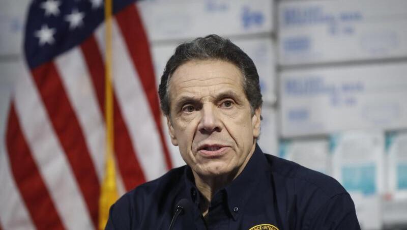 Gouverneur Andrew Cuomo während einer Pressekonferenz in New York.