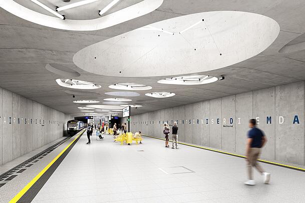 Die Vision: So soll der neue U 6-Bahnhof Martinsried einmal aussehen. Die Vision: So soll der neue U 6-Bahnhof Martinsried einmal aussehen.