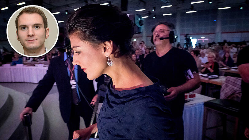 Sahra Wagenknecht steht für die radikalen Forderungen im Linken-Parteiprogramm - laut AZ-Politikredakteur Tobias Wolf taugt die Partei damit nur als Wadlbeißer. Sahra Wagenknecht steht für die radikalen Forderungen im Linken-Parteiprogramm - laut AZ-Politikredakteur Tobias Wolf taugt die Partei damit nur als Wadlbeißer.