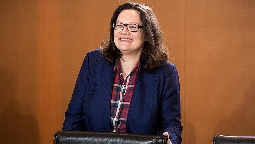 Andrea Nahles will die Rentenlücke schließen. Andrea Nahles will die Rentenlücke schließen.