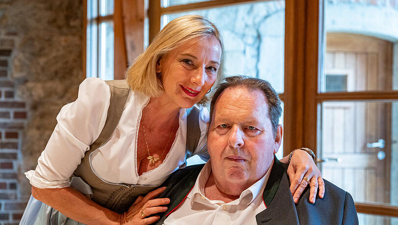 Ottfried Fischer und seine Frau Simone. Ottfried Fischer und seine Frau Simone.