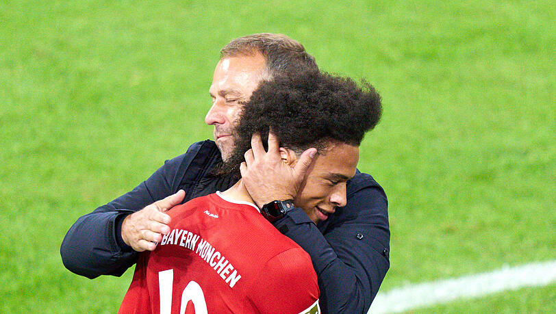 Könnten sich beim DFB wiedertreffen: Leroy Sané und Hansi Flick. Könnten sich beim DFB wiedertreffen: Leroy Sané und Hansi Flick.