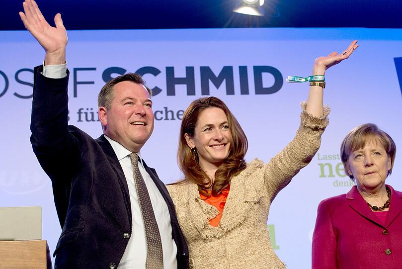 Angela Merkel unterstützt Josef Schmid im Endspurt des Münchner OB-Wahlkampfs.