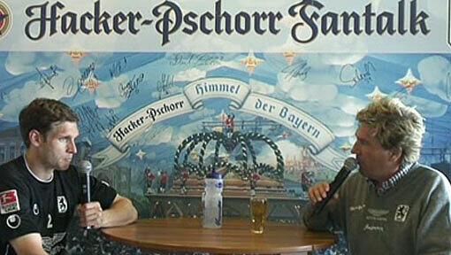 Moritz Volz und Stefan Schneider im Hacker Pschorr-Fantalk Moritz Volz und Stefan Schneider im Hacker Pschorr-Fantalk