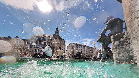 Der Fischbrunnen am Marienplatz wurde Ziel eines Streichs (Symbolbild). Der Fischbrunnen am Marienplatz wurde Ziel eines Streichs (Symbolbild).