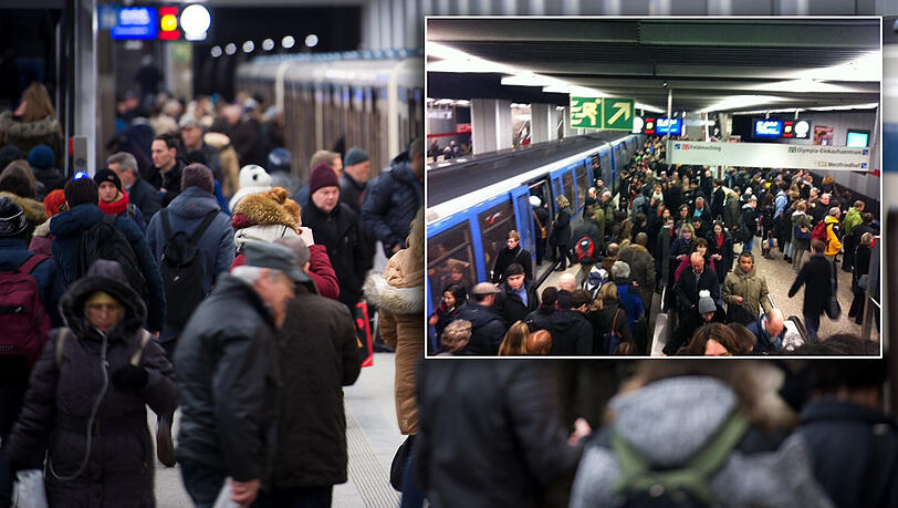 Chaos am Hauptbahnhof: Bauarbeiten auf der Linie U2 sorgen für hektische Warteschlangen. Chaos am Hauptbahnhof: Bauarbeiten auf der Linie U2 sorgen für hektische Warteschlangen.
