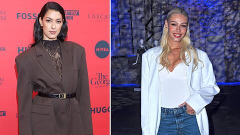 "GNTM"-Allstar Rebecca Mir (li.) und Vorjahressiegerin Daniela Djokic sind schon in New York eingetroffen. "GNTM"-Allstar Rebecca Mir (li.) und Vorjahressiegerin Daniela Djokic sind schon in New York eingetroffen.