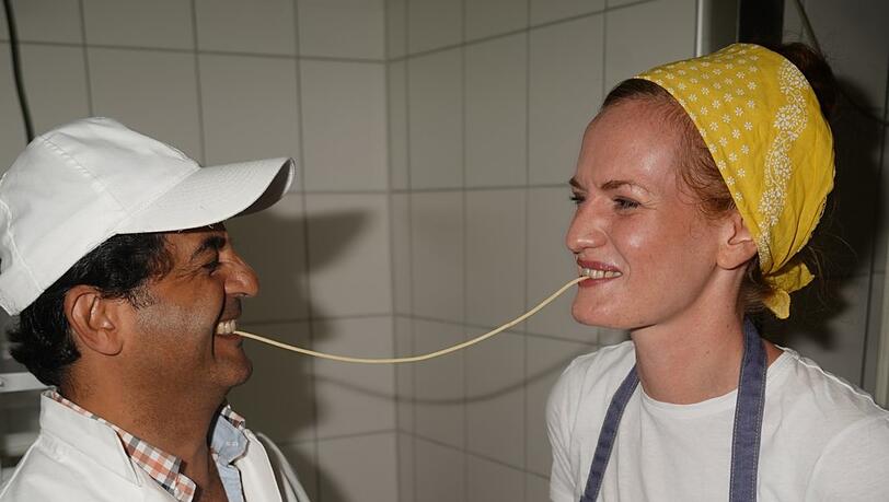 Rabieb al Khatib und Christiane Weiss lieben nicht nur Spaghetti. Rabieb al Khatib und Christiane Weiss lieben nicht nur Spaghetti.