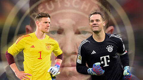 Nationalmannschafts-Torhüter Manuel Neuer (r.) und sein langjähriger Stellvertreter Marc-André ter Stegen. Nationalmannschafts-Torhüter Manuel Neuer (r.) und sein langjähriger Stellvertreter Marc-André ter Stegen.