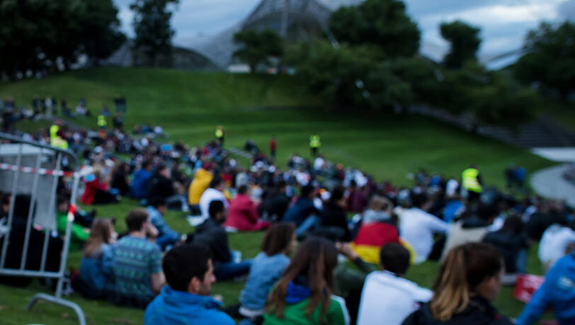 Public Viewing im Olympiapark. Public Viewing im Olympiapark.