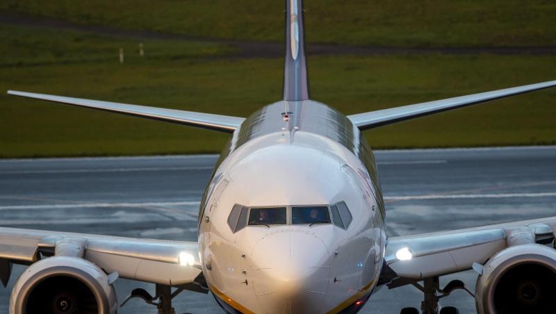 Das Ryanair-Flugzeug bei der Landung in Vilnius. Das Ryanair-Flugzeug bei der Landung in Vilnius.