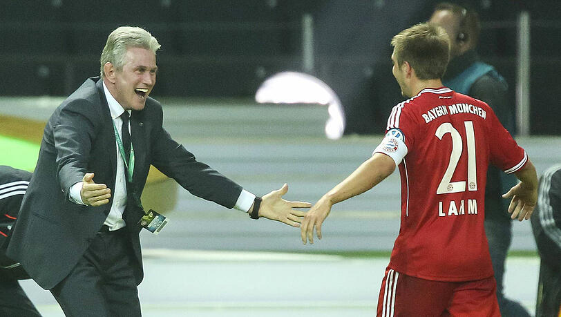 Gewannen 2013 gemeinsam das Triple: Jupp Heynckes (links) und Philipp Lahm (rechts). Gewannen 2013 gemeinsam das Triple: Jupp Heynckes (links) und Philipp Lahm (rechts).