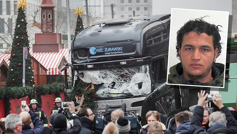 Attentäter Amri (†24) raste mit einem Lkw in den Weihnachtsmarkt am Breitscheidplatz in Berlin. Attentäter Amri (†24) raste mit einem Lkw in den Weihnachtsmarkt am Breitscheidplatz in Berlin.
