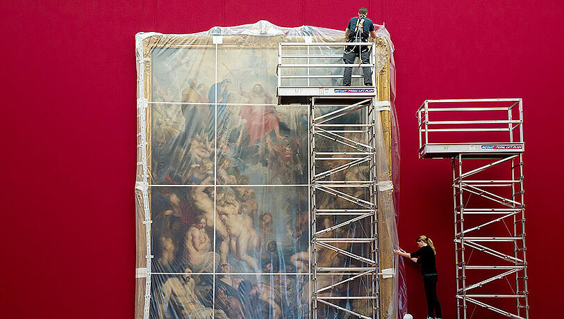 Die Umbau- und Sanierungsarbeiten in der Alten Pinakothek sollen noch bis 2018 andauern.