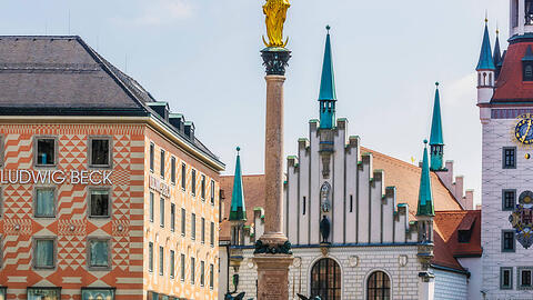 Kennt jeder: das Kaufhaus Ludwig Beck (l.) am Marienplatz. Kennt jeder: das Kaufhaus Ludwig Beck (l.) am Marienplatz.