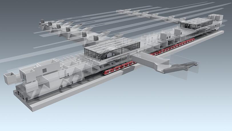 Parallel zur Friedenstraße wird die neue unterirdische Station entstehen. Auf 270 Metern Länge und 16 Meter tief. Eine neue Unterführung führt direkt ins Werksviertel. Parallel zur Friedenstraße wird die neue unterirdische Station entstehen. Auf 270 Metern Länge und 16 Meter tief. Eine neue Unterführung führt direkt ins Werksviertel.