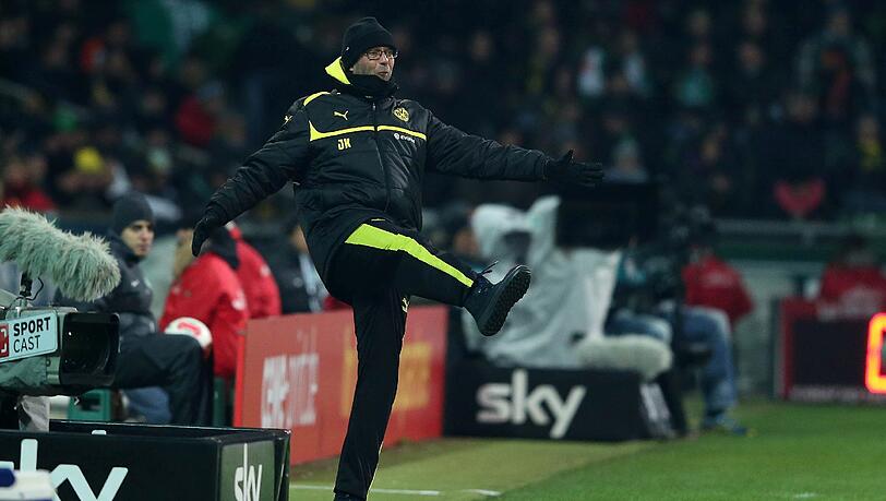 Spielte an der Seitenlinie mit: Dortmunds Trainer Jürgen Klopp beim 5:0 in Bremen. Spielte an der Seitenlinie mit: Dortmunds Trainer Jürgen Klopp beim 5:0 in Bremen.