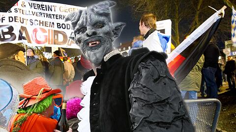 Mal was anderes: Konstümiert für Toleranz - und gegen Islamgegner.