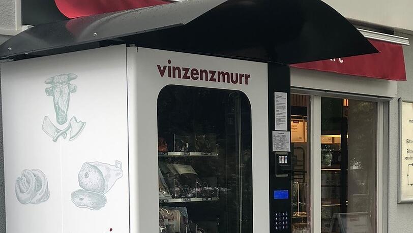Der Vinzenz-Murr-Fleischautomat in Solln. Der Vinzenz-Murr-Fleischautomat in Solln.