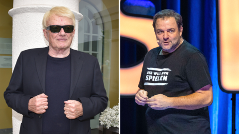 Heino musste einen kleinen Scherz von Martin Rütter über sich ergehen lassen. Heino musste einen kleinen Scherz von Martin Rütter über sich ergehen lassen.