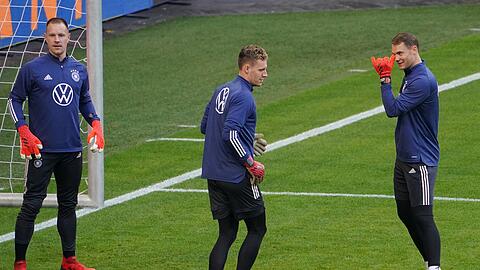 Die Torhüter Marc-Andre ter Stegen (l-r), Bernd Leno und Manuel Neuer. Die Torhüter Marc-Andre ter Stegen (l-r), Bernd Leno und Manuel Neuer.
