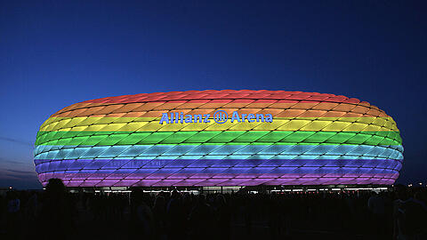 So wird die Allianz Arena in der Nacht vom 9. auf den 10. Juli aussehen. So wird die Allianz Arena in der Nacht vom 9. auf den 10. Juli aussehen.