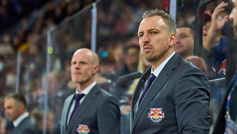 Der Interimscoach des EHC Red Bull München will einen Sieg gegen Augsburg: Max Kaltenhauser. Der Interimscoach des EHC Red Bull München will einen Sieg gegen Augsburg: Max Kaltenhauser.