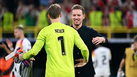 Bundestrainer Julian Nagelsmann und Ex-Kapitän Manuel Neuer. Bundestrainer Julian Nagelsmann und Ex-Kapitän Manuel Neuer.