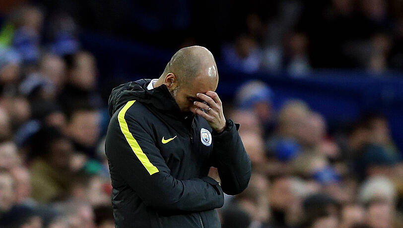 Kommt ins Grübeln: Pep Guardiola, Trainer von Manchester City Kommt ins Grübeln: Pep Guardiola, Trainer von Manchester City