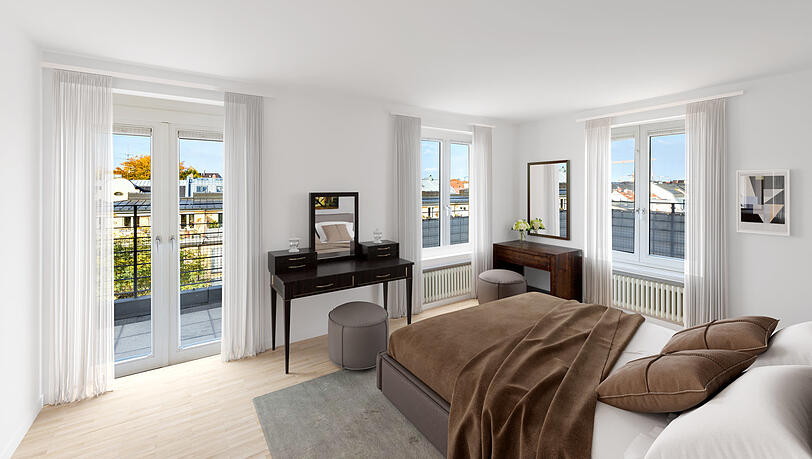 Schöner und selbstbestimmter Wohnen im Alter: Im Highlight Penthouse im Tertianum im Glockenbachviertel gibt es genug Platz auf 144 Quadratmetern und einen traumhaften Blick über München. 13.000 Euro monatlich kostet diese Ruhestand-Residenz mit einem eigenen Lift. Schöner und selbstbestimmter Wohnen im Alter: Im Highlight Penthouse im Tertianum im Glockenbachviertel gibt es genug Platz auf 144 Quadratmetern und einen traumhaften Blick über München. 13.000 Euro monatlich kostet diese Ruhestand-Residenz mit einem eigenen Lift.